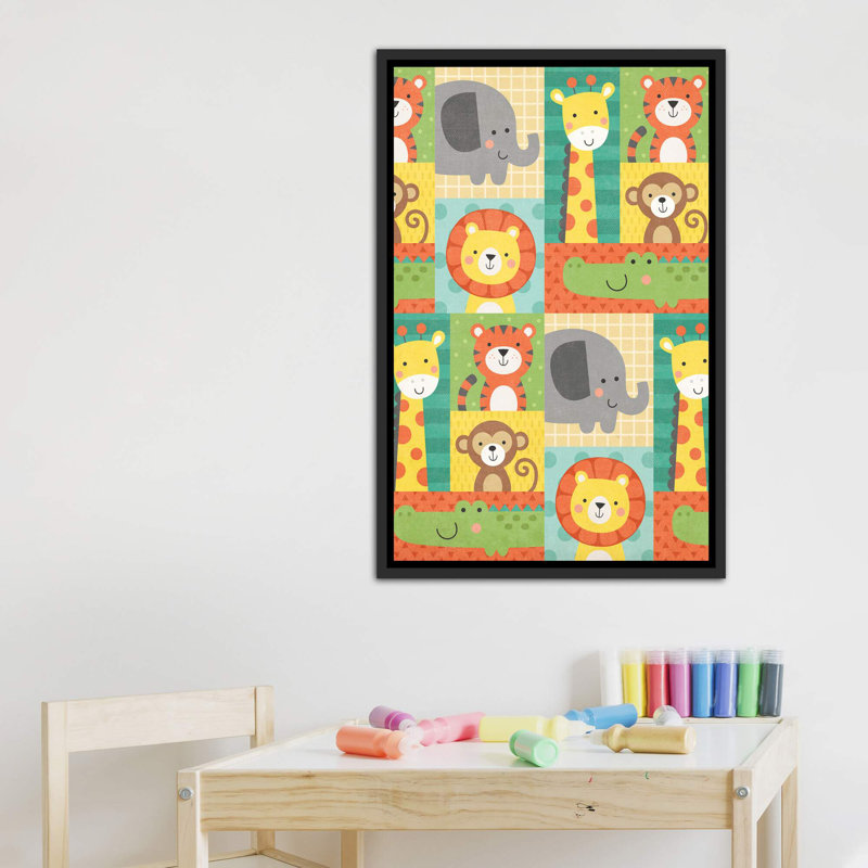 «Wild About Baby III» par Gail Veillette - impression d'art graphique, H 40 po x l 26 po x P 1,5 po, Pas de tapis