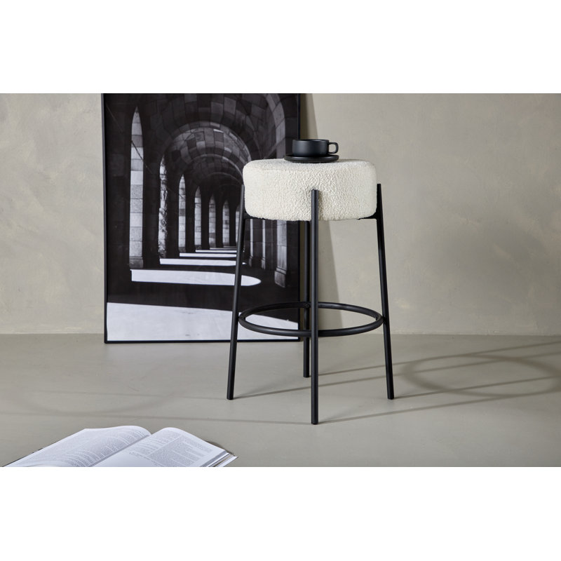 Berryessa Upholstered Counter Stool with Metal Frame