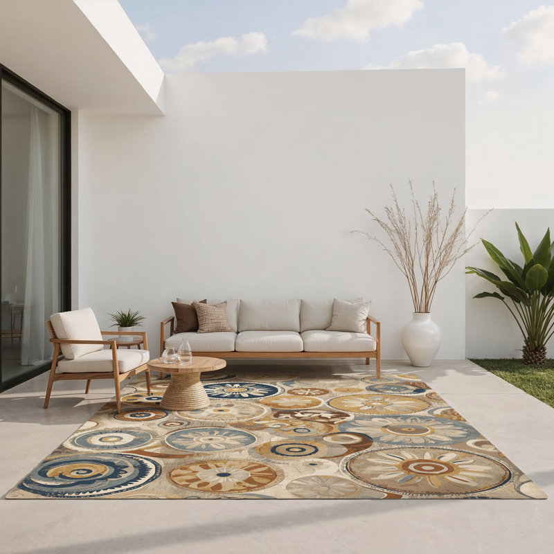 Tapis intérieur et extérieur Bold Ripple, Rectangulaire 2 pi x 3 pi