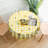 Washable Polyester Tablecloth Farmhouse Style with Sunflower & Gingham Pattern