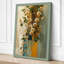 Yellow Blooms in Gold Botanical - Wrapped Canvas-894839723-894839726