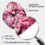 Horloge murale florale rose et vert pivoine II captivante-106199562