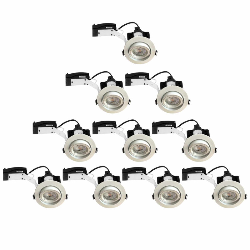 Wescliff 9.4cm Recessed Lighting Kit, Gloss White Paint