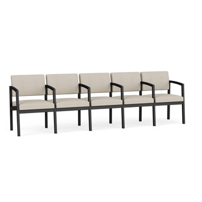 Lenox Steel Waiting Reception 5 Seat Tandem Seating Metal Frame
