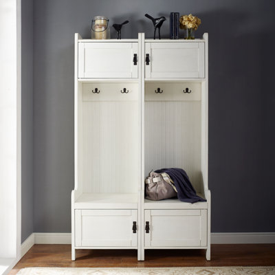 Jones Street Hall Tree 44'' Wide with Shoe Storage