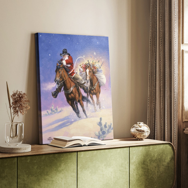 Santa's Big Ride - Gallery Cavas, H 18 po x l 12 po