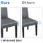 Chaise de salle à manger rembourrée en similicuir H 18,7 po Espiye-1278381138