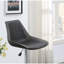 Ensemble de 2 tabourets de bar réglables en ébène, design contemporain, base, cuir, finition moderne, siège en cuir
