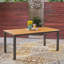 Table de salle à manger rectangulaire pour l'extérieur, table de patio en bois d'acacia de L 71 po, table bistro de ferme pour la cour, le jardin, le bord de la piscine, la terrasse