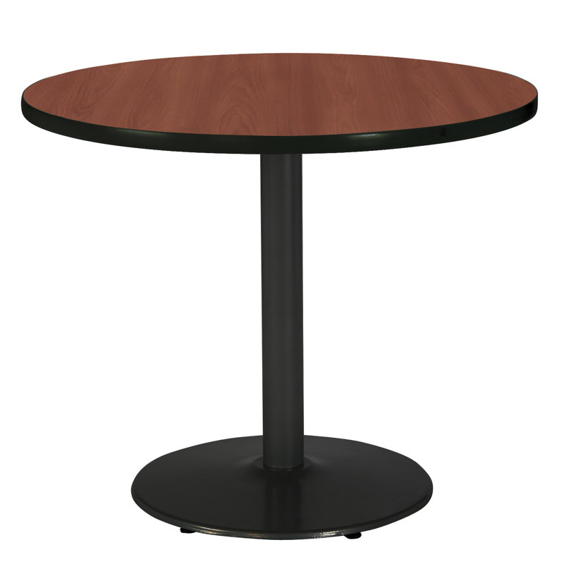 Table de salle à manger ronde, Acajou, Noir, H 29 po x L 36 po x l 36 po
