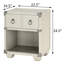 Table de chevet compacte grise avec tiroir, tablette et option de charge