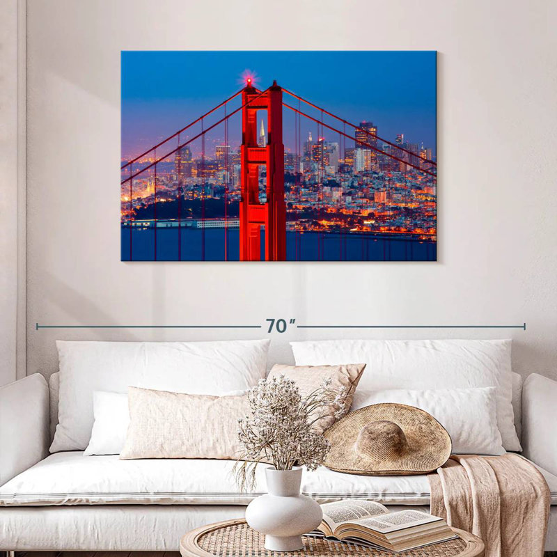 Lilie Glowing Golden Gate Bridge, 30" H x 45" W