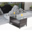 Meuble de patio brun avec 4 compartiments modulaires et rangement