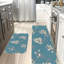 Tapis rayé classique, motif de cuisine 2 pièces