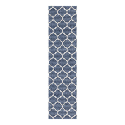 Tapis bleu marine / ivoire Isidore