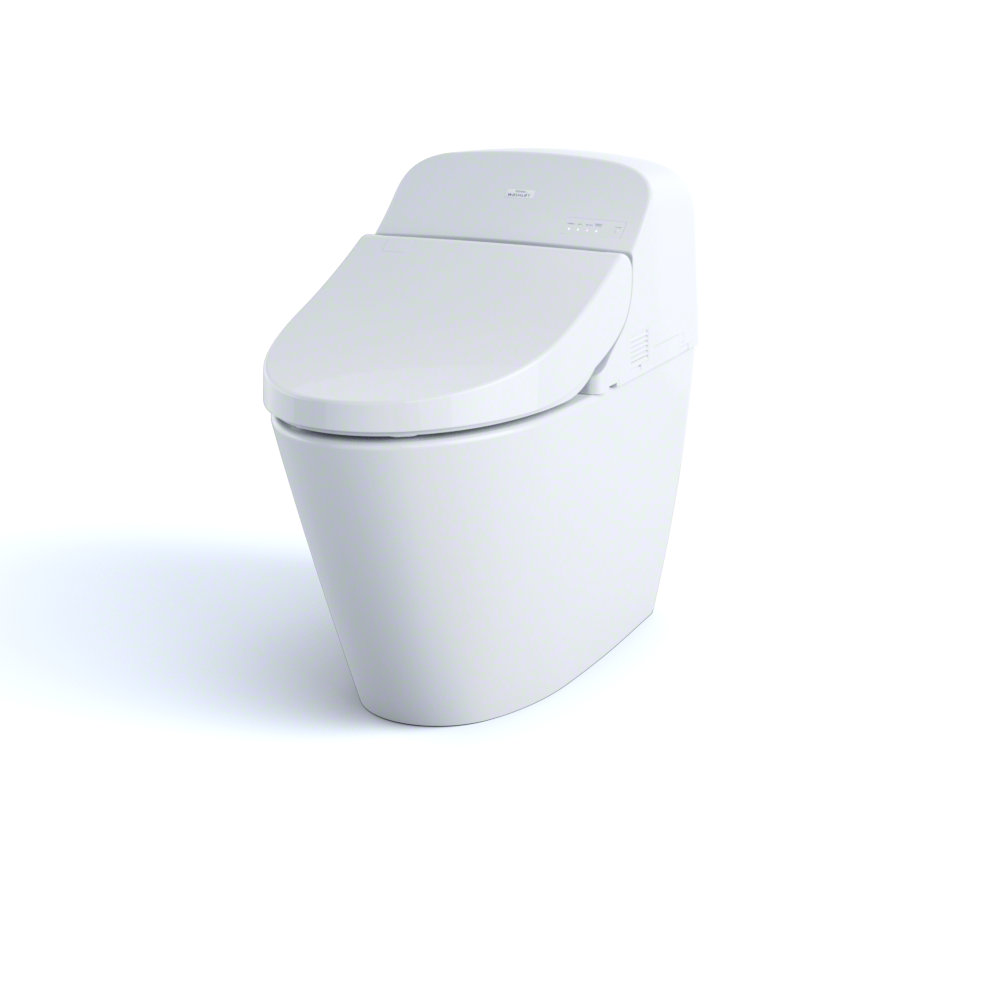 Washlet® Dual-Flush Elongated Bidet Toilet with High Efficiency Flush (Seat Included), Cotton