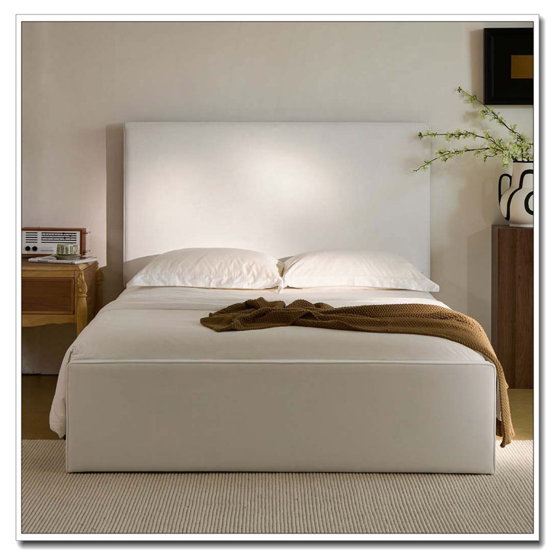 Lit tapissier Tall, Blanc, Grand lit