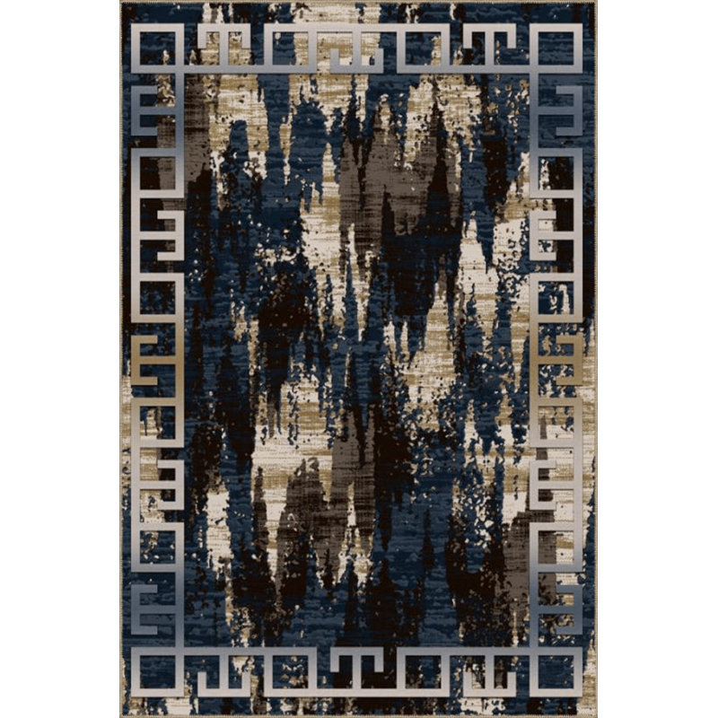 Tapis décoratif multicolore à motif abstrait et créatif, Rectangle 2 pi 6 po x 4 pi 11 po