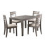 Table de salle à manger et chaises à finition grise - 5 pièces pour la zone 48 po avec 4 cadres en bois