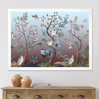 " Chinoiserie With Birds And Peonies XI " Color Photography Print