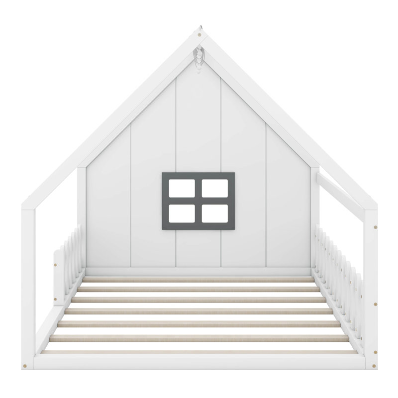 Lit pour enfant en bois Lenard, Blanc