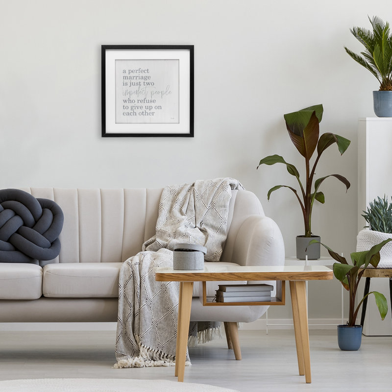 «Perfect Mariage Refuse to donner Up», reproduction d'art sous verre, design by Jaxn Blvd., H 13 po x l 13 po