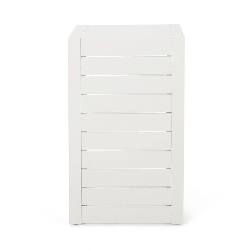 Alu C-Shaped Table White, White
