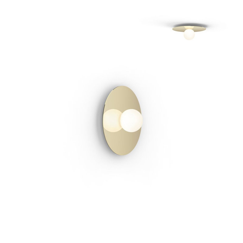 Bola Flush Disc, 6.2" H x 12" W x 12" D, Brass