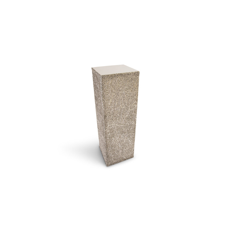 String Theory Pedestal, 43" H x 14" W x 14" D, Silver