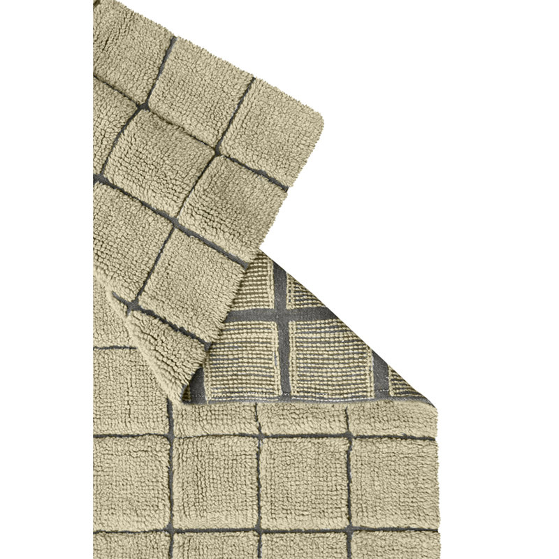 Mosaic Wool Geometric Area Rug in Green, Rectangle 7'6" x 9'10"