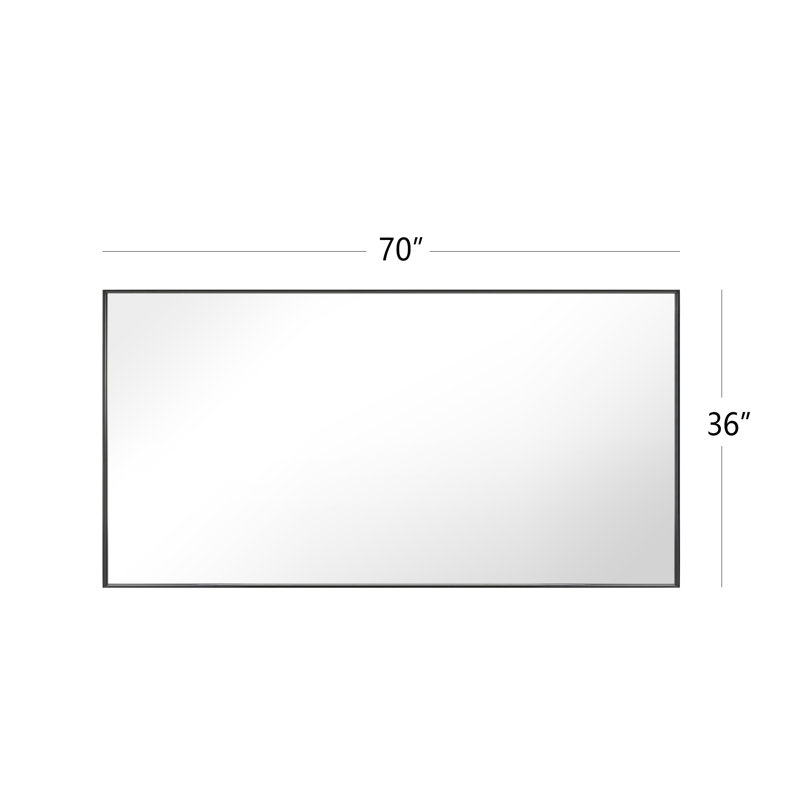 Mckaylin Balhar Rectangle Metal Framed Full Length Mirror, 36" x 70"