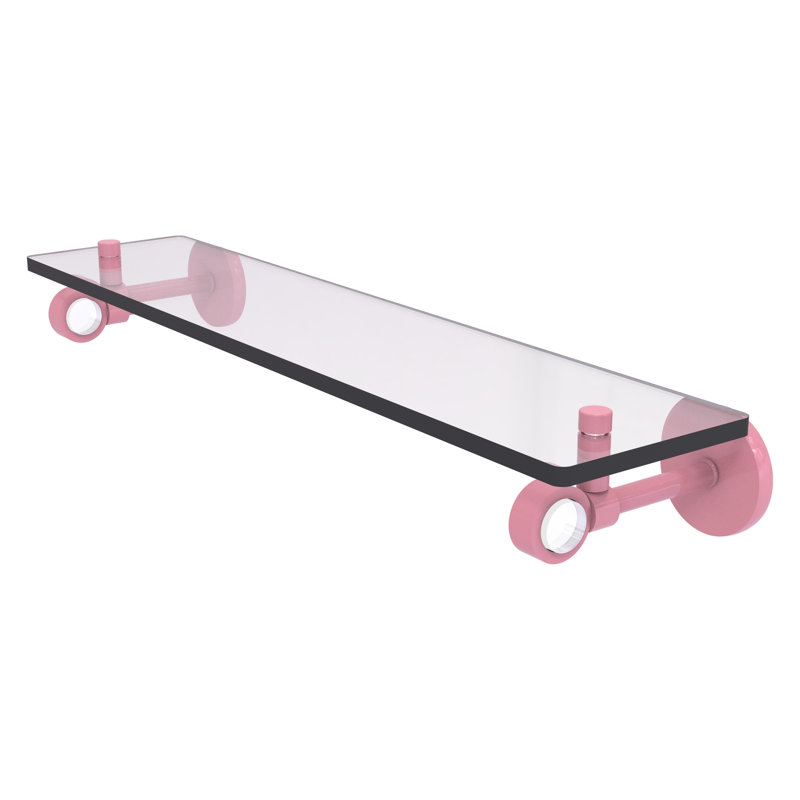 Tablette flottante Clearview, H 3,3 po x l 22 po x P 5,65 po, Rose