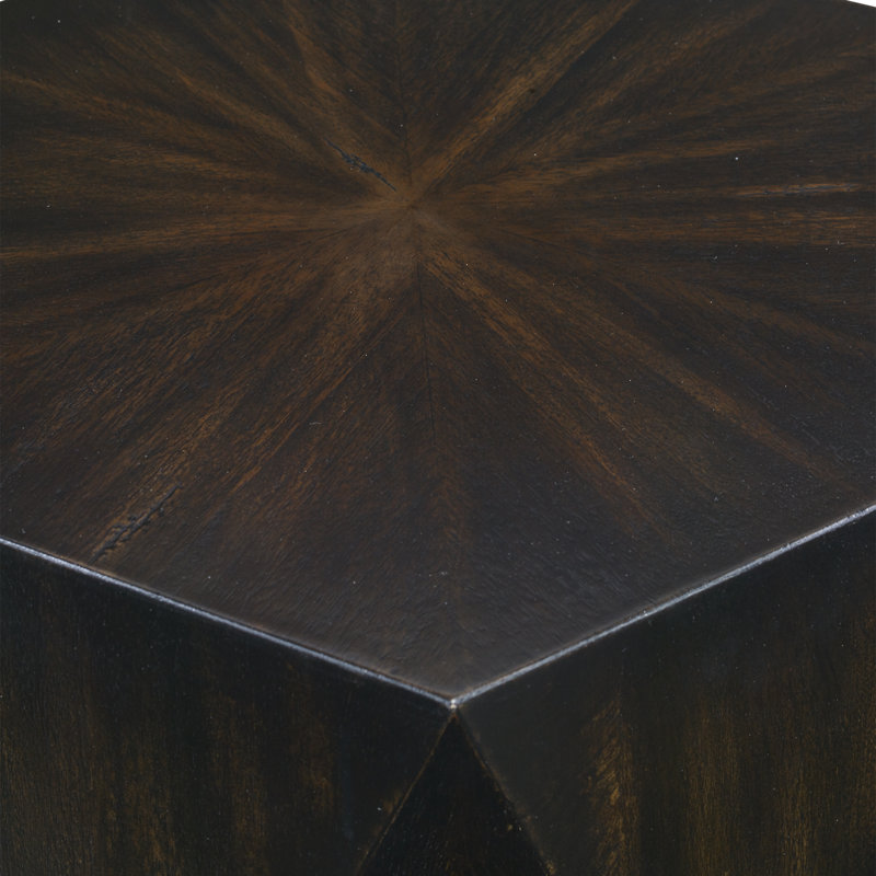 Table basse Kane, Noir usé, H 14 po x L 50 po x l 50 po