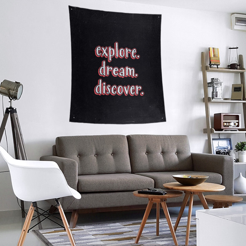 Tapisserie tableau noir en polyester discover rêve, H 60 po x l 51 po, Rouge