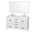 Sheffield 60" Freestanding Double Bathroom Vanity with Quartz Top with 58" Mirror-1951910505-1951910508-1951888845