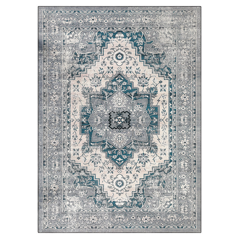 Rizza Washable Oriental Indoor Rug, Rectangle 4' x 6'