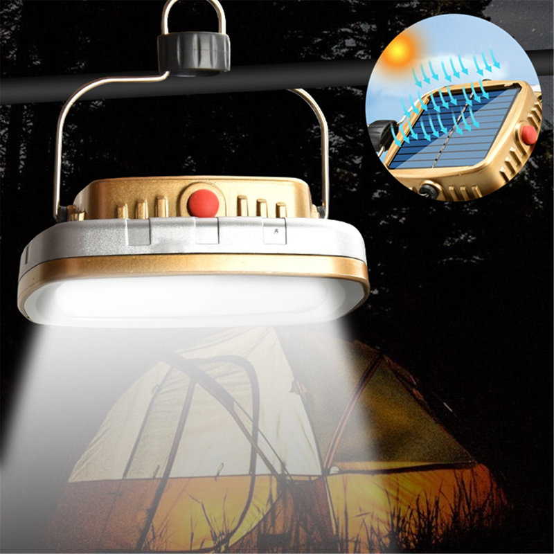 Veilleuse USB rechargeable avec lanterne de camping à DEL, lanterne solaire rechargeable, lanterne de camping d'extérieur pour la randonnée, le camping, la lampe de nuit brillante