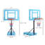 Cerceau de basketball ajustable de 36,5 po à 48,5 po avec panneau transparent et base remplissable Soozier pour s'amuser en famille-113377766