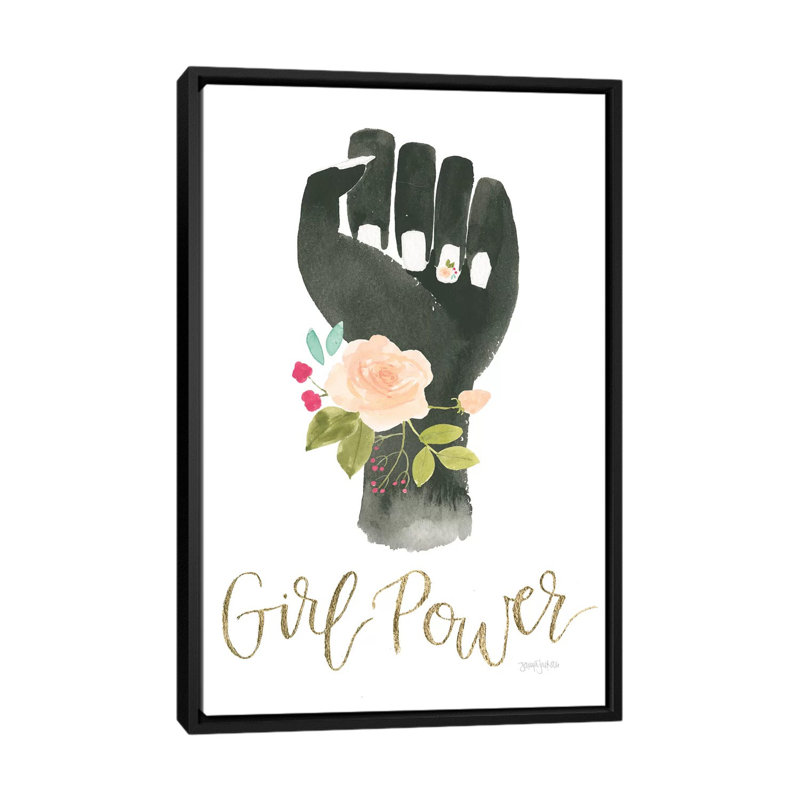 «Girl Power XI», impression sur toile tendue, H 26 po x l 18 po x P 1,5 po, Toile avec cadre flottant noir, Pas de tapis