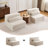 Compression Mahjong Sofa,Convertible Floor Sofa Bed,Diy Boneless Modular Sectional Sofa,No Assembly Required,Circle Fleece Fabric,Oversized 2 Seater With 2 Pillows-152539374