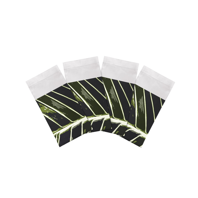 Serviettes de table en satin de coton tropical, Kaki