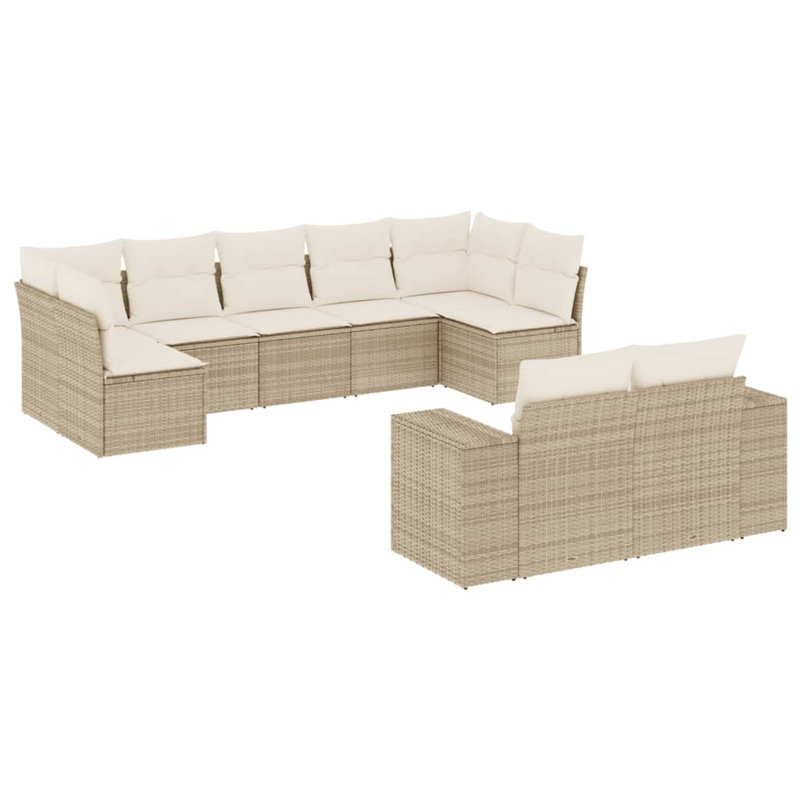 Ensemble de canapé de jardin en polyester 9 pièces Vidaxl