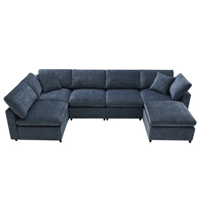 Sectional Couch Set with Ottoman