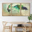 Idea4wall, ensemble de reproduction d'art mural encadré, effet de l'eau dansante, ballet, danseuse, cascade, illustrations, art moderne, chic, pastel coloré pour le salon, la chambre à coucher, le bureau-71589590-71589592