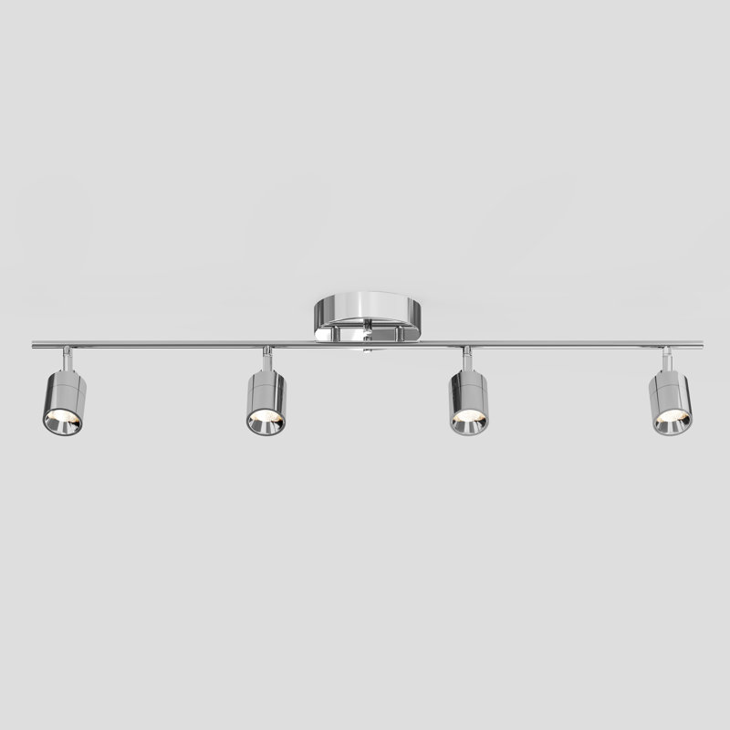 Éclairage sur rail à DEL intégré 4 lumières Shura avec têtes rotatives, ensemble d'éclairage sur rail 3 pi, 3000k, 2240 lumens