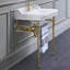 Victoriahaus 23.5" x 20" Rectangular Console Sink with Faucet Drill, Towel Bar, Backsplash, and Overflow-716361193-716361196