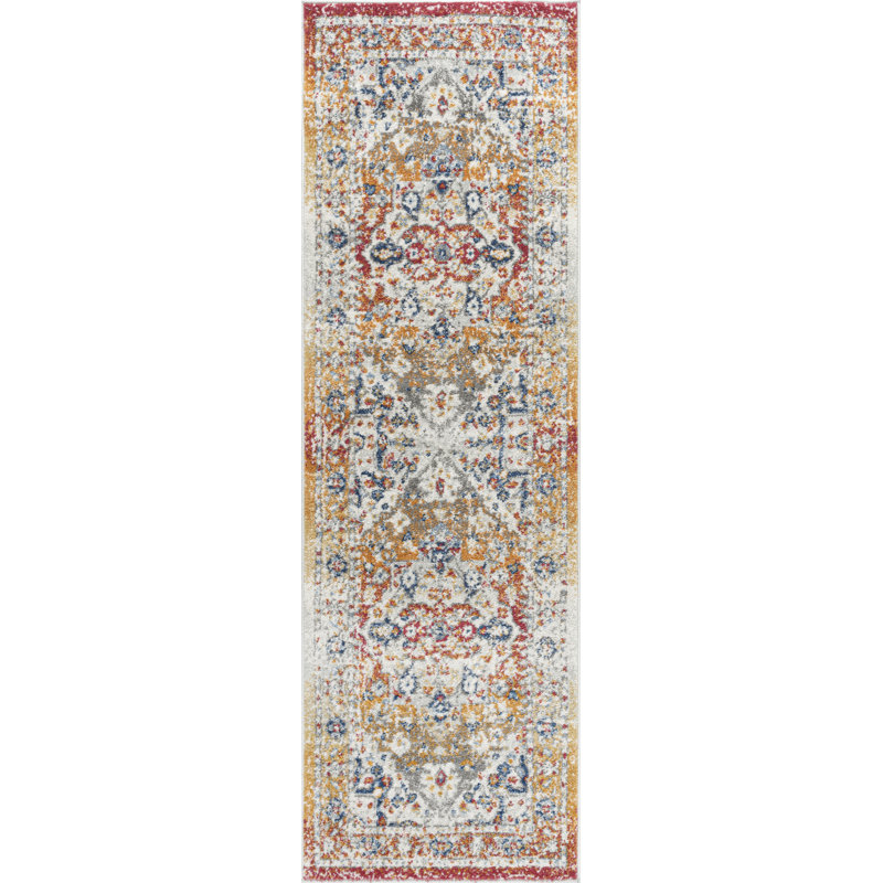 Tapis oriental Adilene, Tapis de couloir 2 pi 3 po x 7 pi 3 po