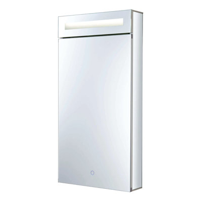 Armoire à pharmacie à porte simple en aluminium argenté FINE FIXTURES
