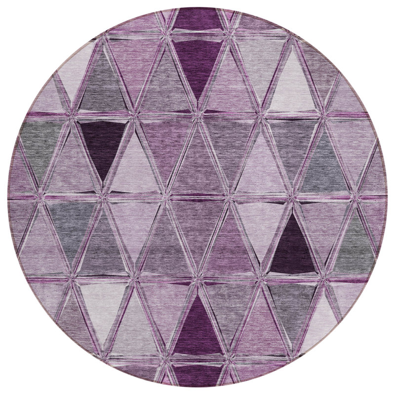 Tapis d'intérieur lavable rond 8 pi Merlot