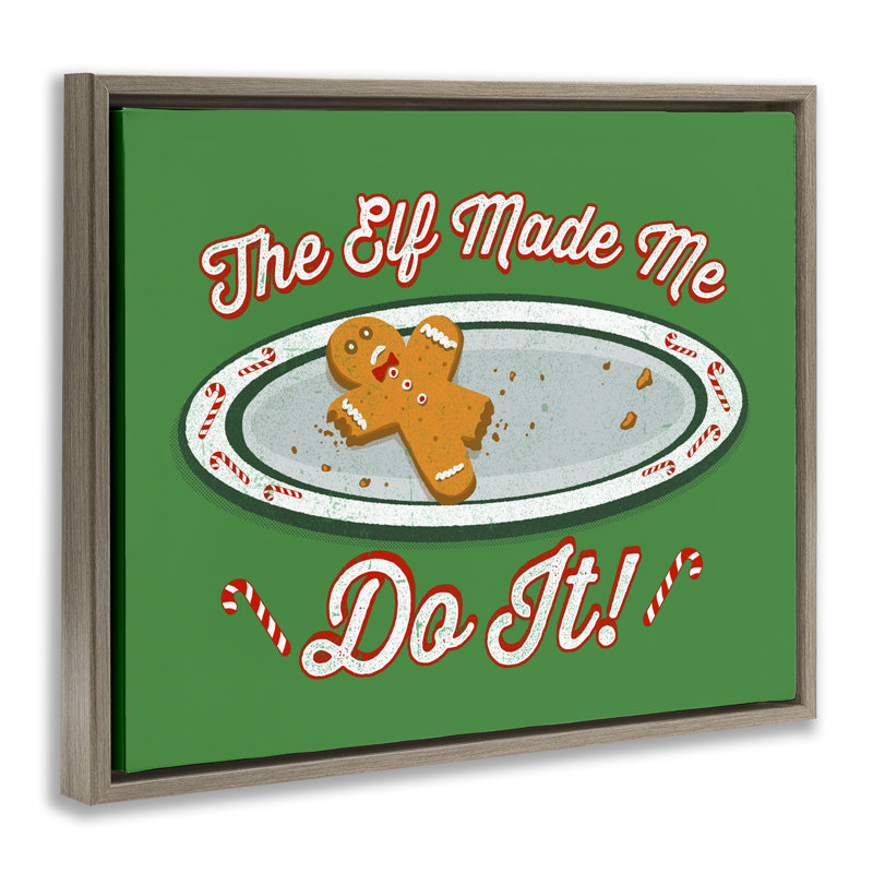 Cadre flottant Elf Made Me Do It, design par Jedco Brands, Inc., Cadre flottant orme Montalcino, H 17 po x l 21 po